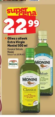 Oliwa z oliwek Extra Virgin Delicato Monini promocja w TOPAZ