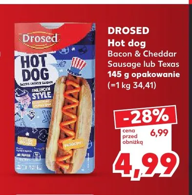 Hot dog Texas Drosed promocja w Kaufland