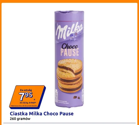 Ciastka Milka Choco Pause promocja w Action