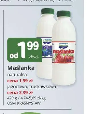 Maślanka jagodowa Krasnystaw promocja w Marketvita