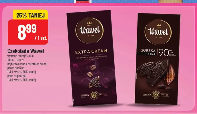 Czekolada Wawel Extra Cream promocja w POLOmarket