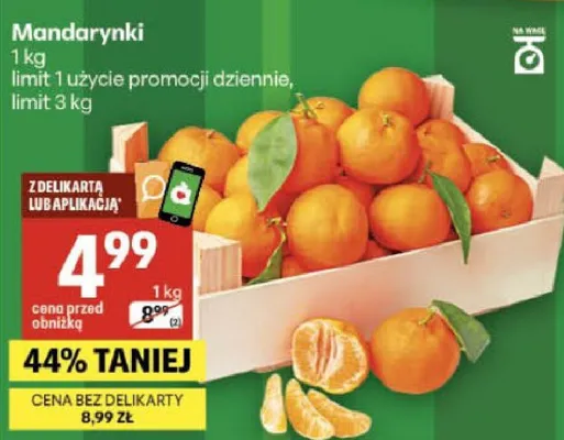 Mandarynki promocja w Delikatesy Centrum