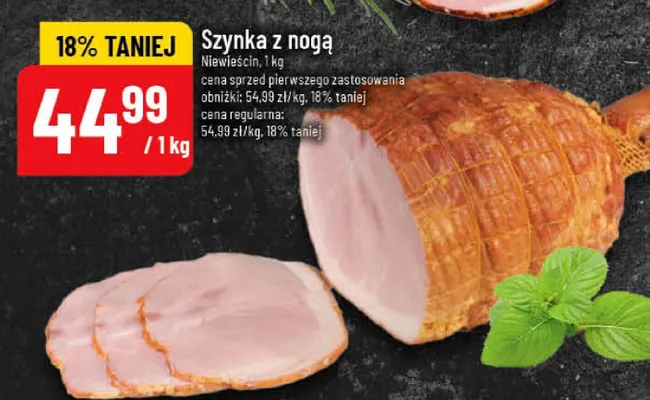 Szynka z nogą promocja w POLOmarket