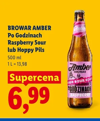 Piwo Browar Amber Po Godzinach Raspberry Sour promocja w Lidl