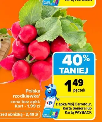 Polska rzodkiewka promocja w Carrefour