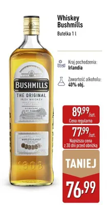 Whiskey Bushmills promocja w Aldi