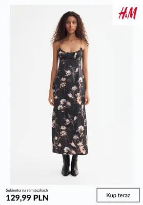 Sukienka na ramiączkach H & M promocja w H&M