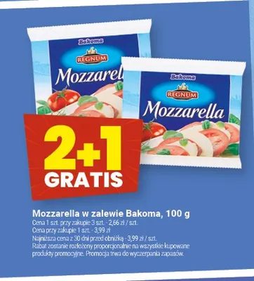 Mozzarella w zalewie Bakoma promocja w Twój Market