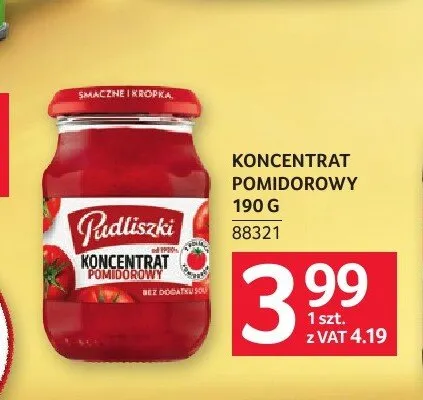 Koncentrat pomidorowy Pudliszki promocja w Selgros