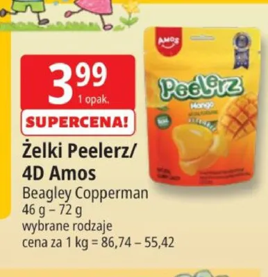 Żelki Peelerz/4D Amos promocja w Leclerc