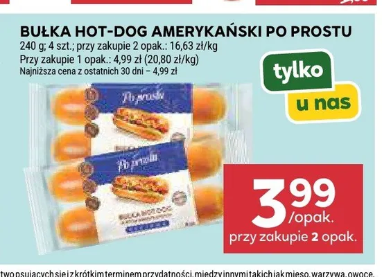 Bułka hot-dog amerykański Po Prostu promocja w Stokrotka