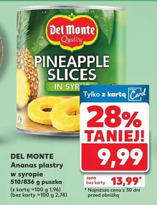 Ananas plastry w syropie promocja w Kaufland