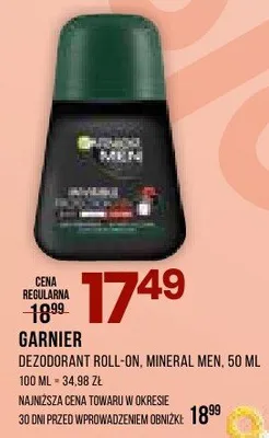 Dezodorant roll-on mineral men promocja w Drogerie Natura