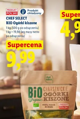 BIO Ogórki kiszone Chef Select promocja w Lidl