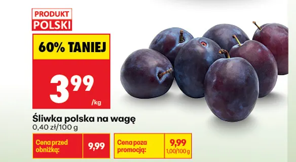 Śliwka polska promocja w Biedronka