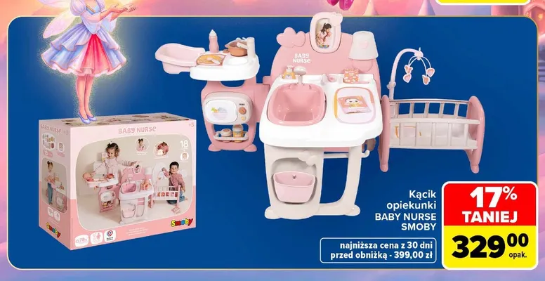 Kącik opiekunki Baby Nurse Smoby promocja w Carrefour