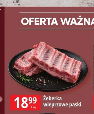 Żeberka wieprzowe paski promocja w Leclerc