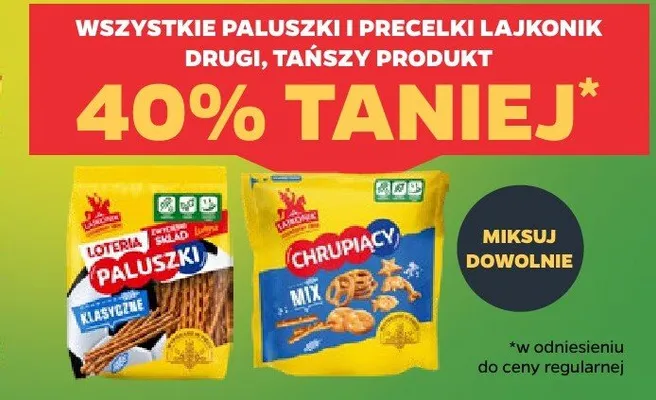 Paluszki i precelki Lajkonik promocja w Netto