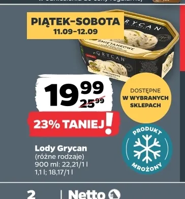 Lody Grycan promocja w Netto