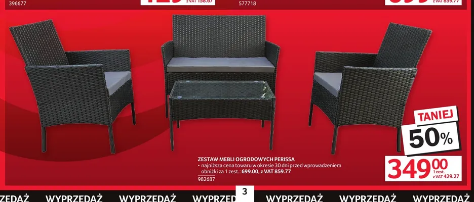 Zestaw mebli ogrodowych Perissa promocja w Selgros
