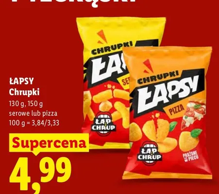 Chrupki pizza Łapsy promocja w Lidl
