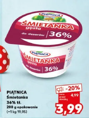 Śmietanka 36% tł. promocja w Kaufland