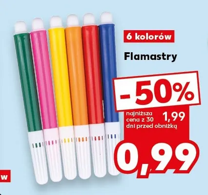 Flamastry 6 kolorów promocja w Kaufland
