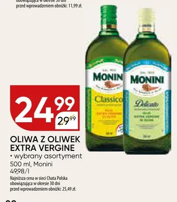Oliwa z oliwek extra vergine promocja w Chata Polska