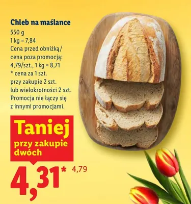 Chleb na maślance promocja w Lidl