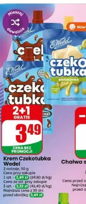 Krem Czekotubka E.Wedel pistacjowa promocja w Dino