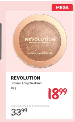 Bronzer Revolution Long Weekend promocja w Rossmann