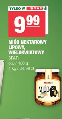 Miód nektarowy wielokwiatowy SPAR promocja w SPAR