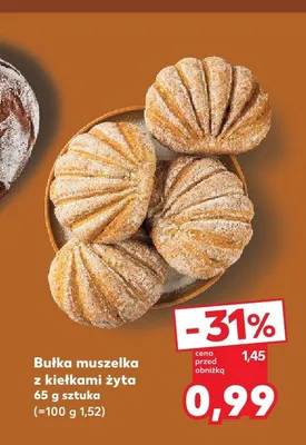 Bułka muszelka z kiełkami żyta promocja w Kaufland