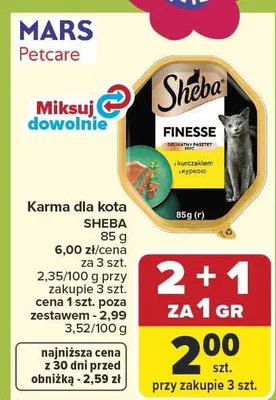 Karma dla kota Finesse promocja w Carrefour Market