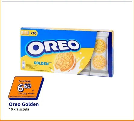 Ciastka Oreo Golden 10x2 sztuki promocja w Action