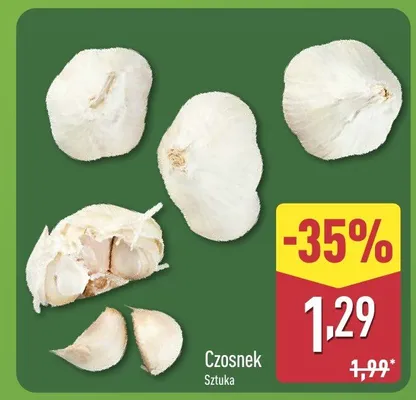 Czosnek 1 szt. promocja w Aldi