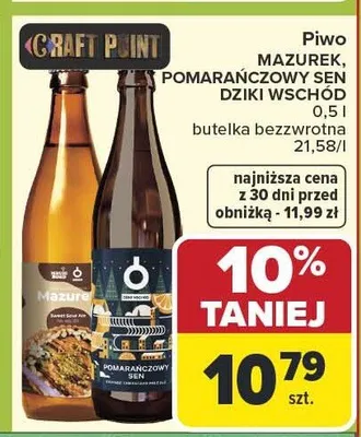 Piwo Mazurek promocja w Carrefour