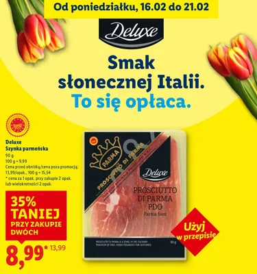 Szynka parmeńska Deluxe promocja w Lidl