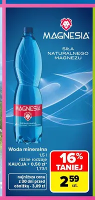 Woda mineralna Magnesia promocja w Carrefour