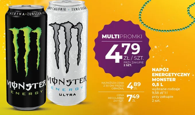 Napój energetyczny MONSTER 0,5 L promocja w Duży Ben