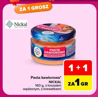 Pasta kawiorowa z łososiem wędzonym Nickal promocja w Carrefour