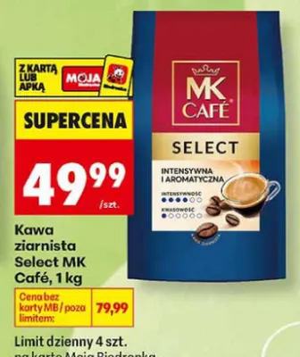 Kawa ziarnista MK Café Select promocja w Biedronka
