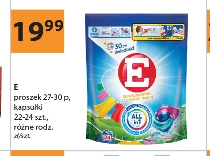 Kapsułki do prania E promocja w Drogerie Laboo