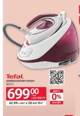 Generator pary SV9201 Tefal promocja w Selgros