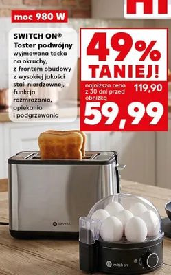 Toster podwójny SWITCH ON promocja w Kaufland