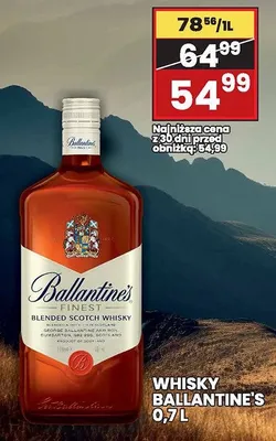 Whisky BALLANTINE'S 0,7 L promocja w Wafelek