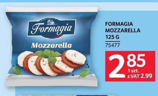 Mozzarella Formagia promocja w Selgros