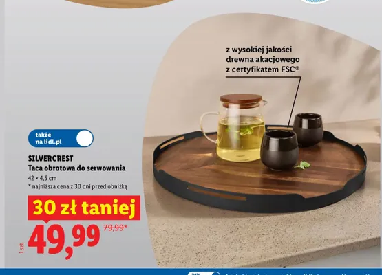 Taca obrotowa do serwowania SilverCrest promocja w Lidl