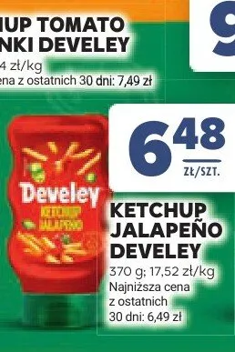 Ketchup Jalapeño Develey promocja w Stokrotka