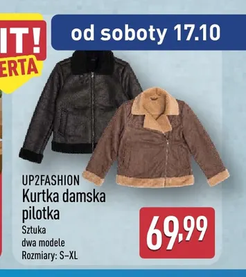 Kurtka damska pilotka UP2FASHION promocja w Aldi